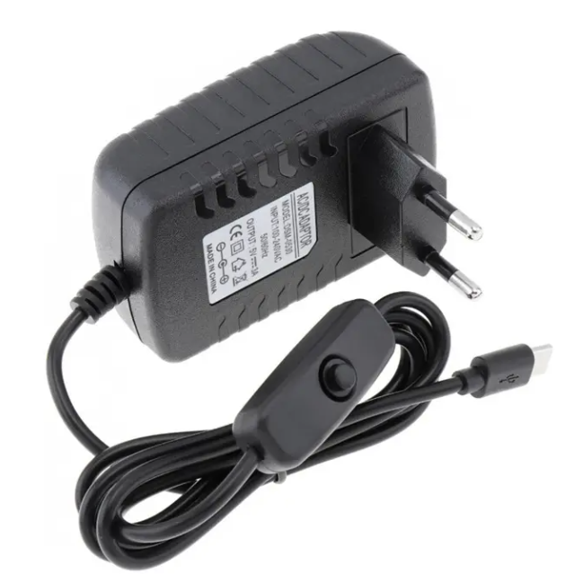 Power Supply USB-C 5V-3A EU ON/OFF switch USB-C