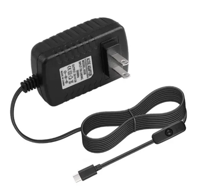 Power Supply USB-C 5V-3A US ON/OF switch USB-C